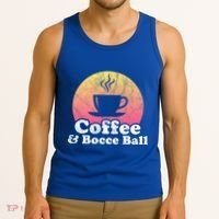 Coffee And Bocce Ball Cool Gift Tank Top thumb 3