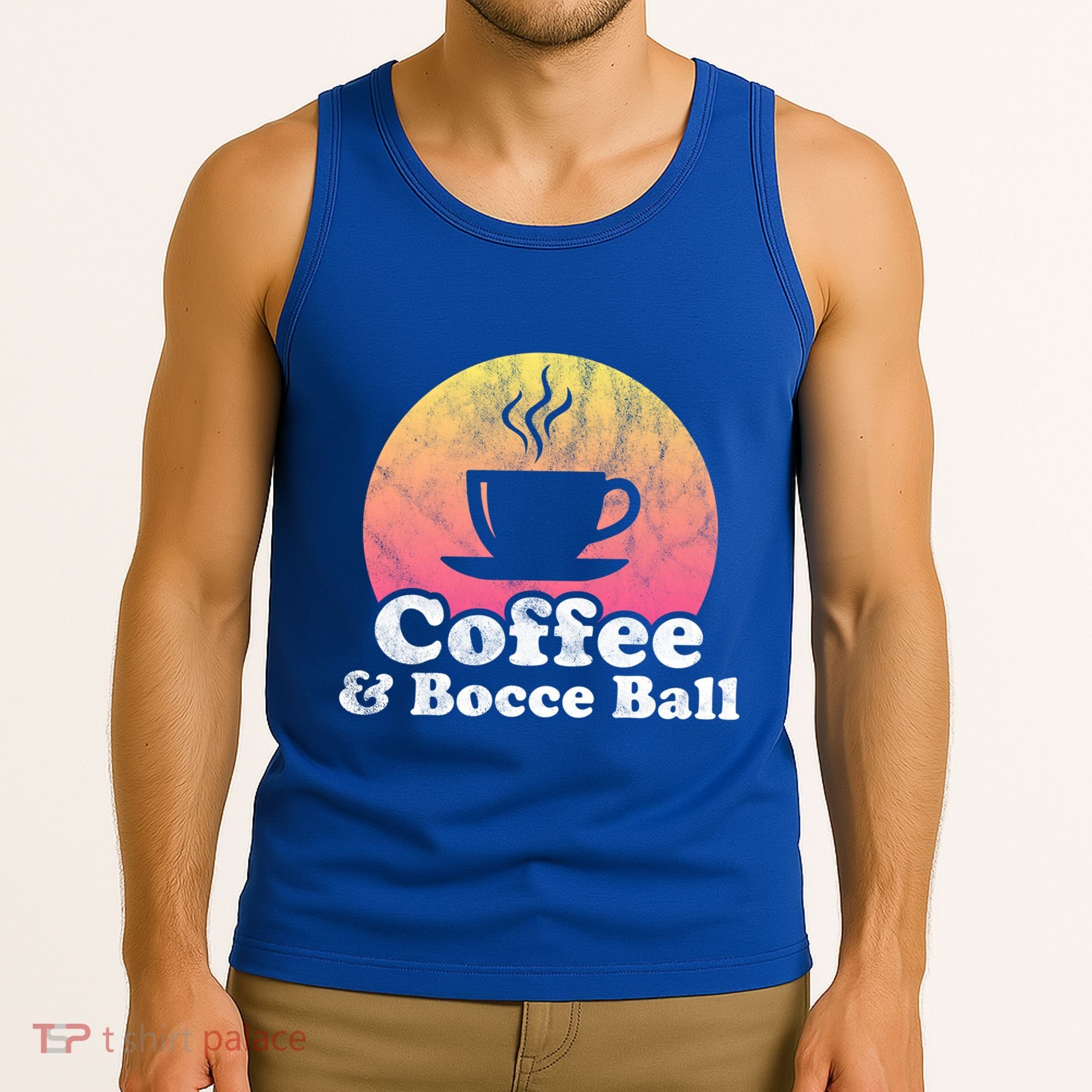 Coffee And Bocce Ball Cool Gift Tank Top