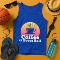 Coffee And Bocce Ball Cool Gift Tank Top thumb 4