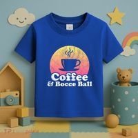 Coffee And Bocce Ball Cool Gift Toddler T-Shirt thumb 3