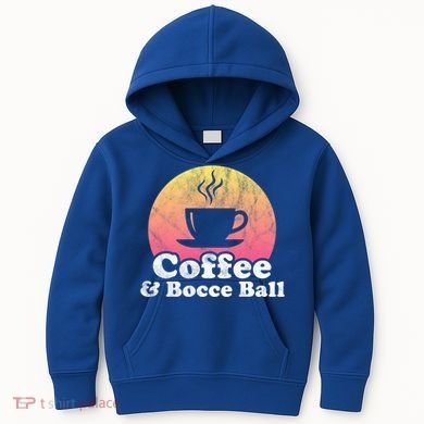 Coffee And Bocce Ball Cool Gift Kids Hoodie