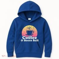 Coffee And Bocce Ball Cool Gift Kids Hoodie thumb 0