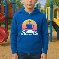 Coffee And Bocce Ball Cool Gift Kids Hoodie thumb 2