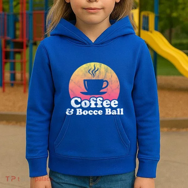 Coffee And Bocce Ball Cool Gift Kids Hoodie