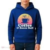 Coffee And Bocce Ball Cool Gift Kids Hoodie thumb 4