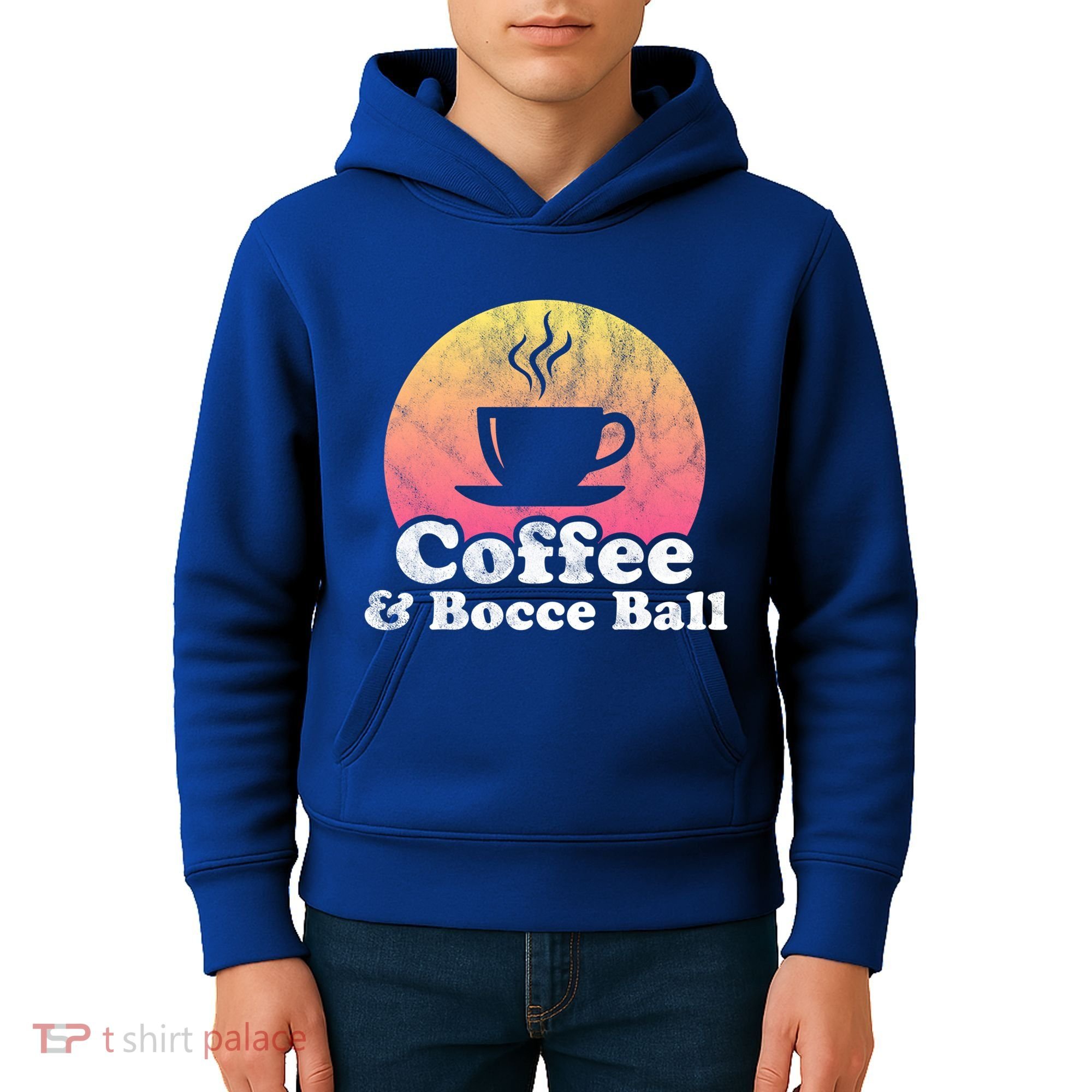 Coffee And Bocce Ball Cool Gift Kids Hoodie