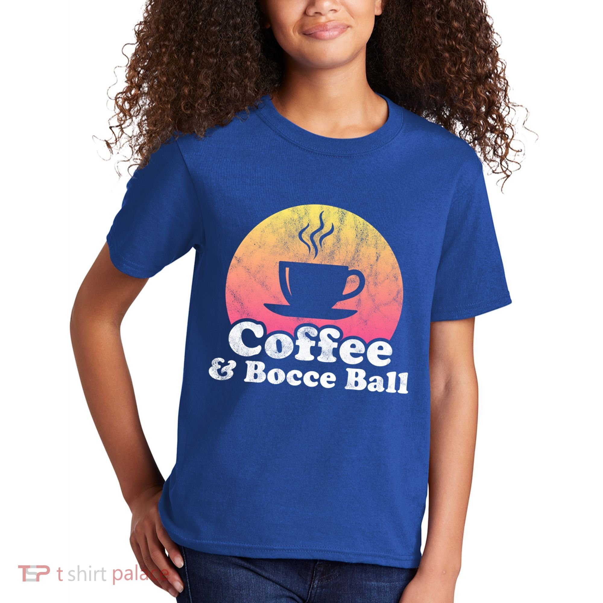 Coffee And Bocce Ball Cool Gift Kids T-Shirt