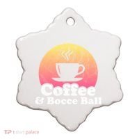Coffee And Bocce Ball Cool Gift Ceramic Ornament thumb 0