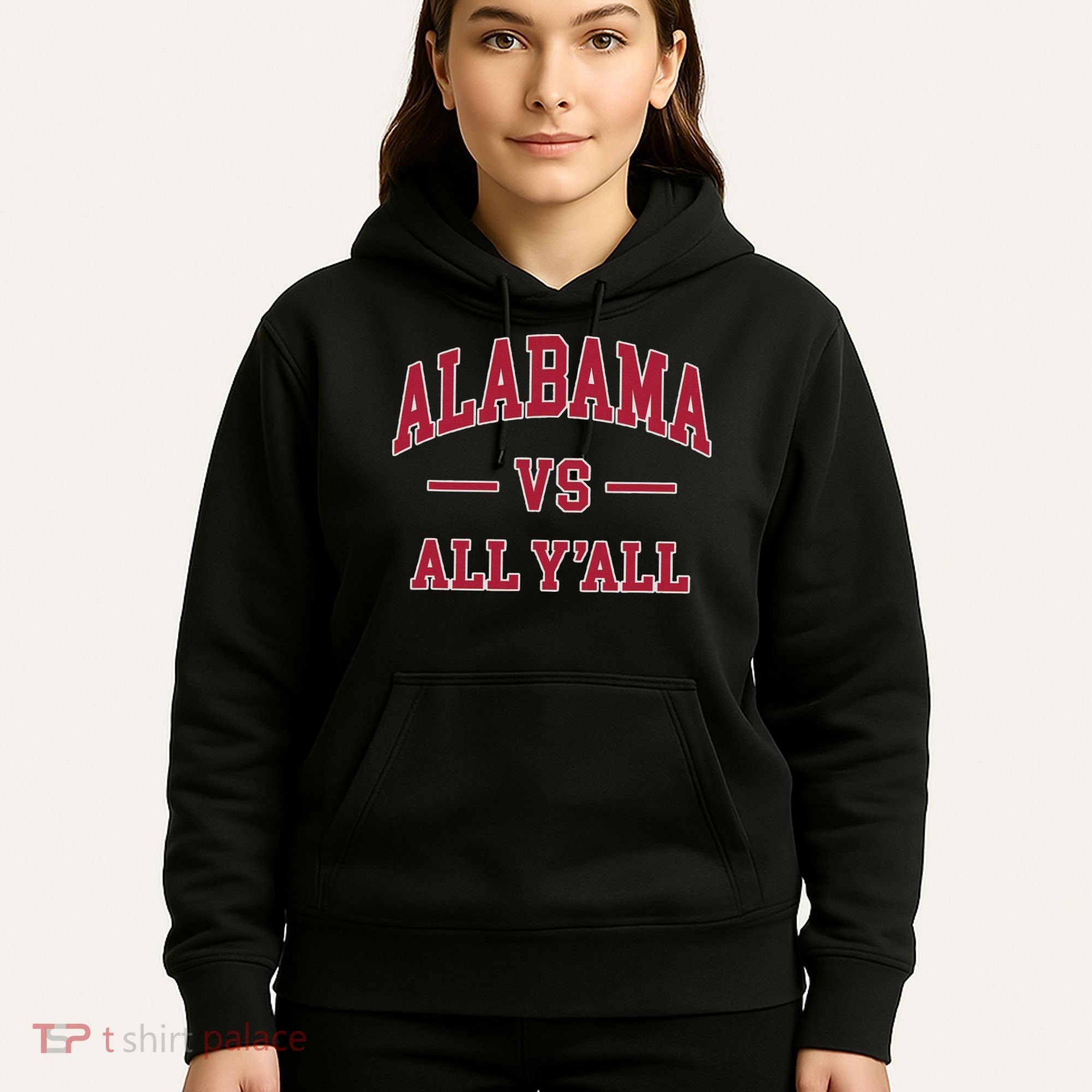 Co. Alabama ' Black Cotton Polyester Blend Modern Classic Hoodie
