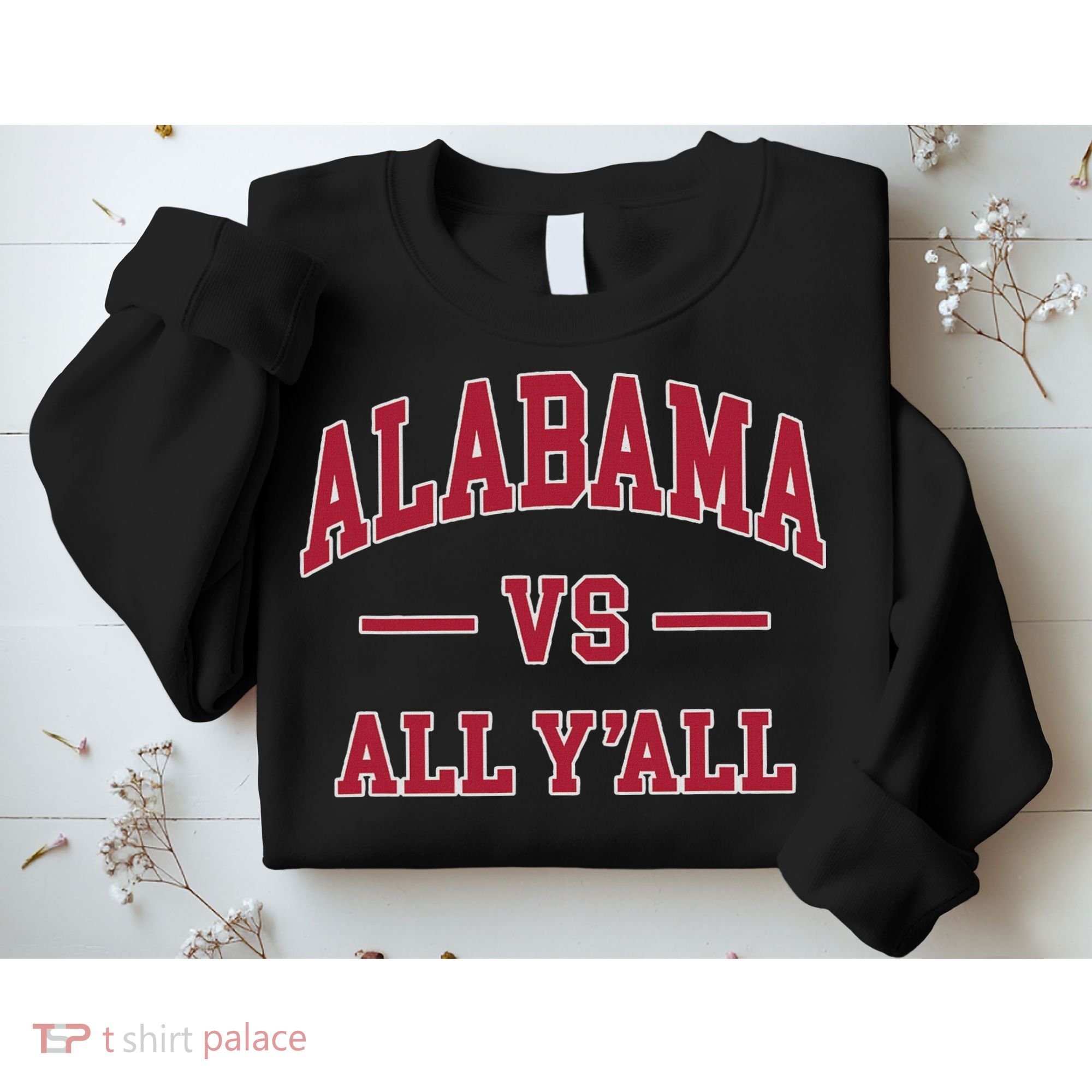 Co. Alabama ' Black Cotton Polyester Blend Modern Classic Sweatshirt