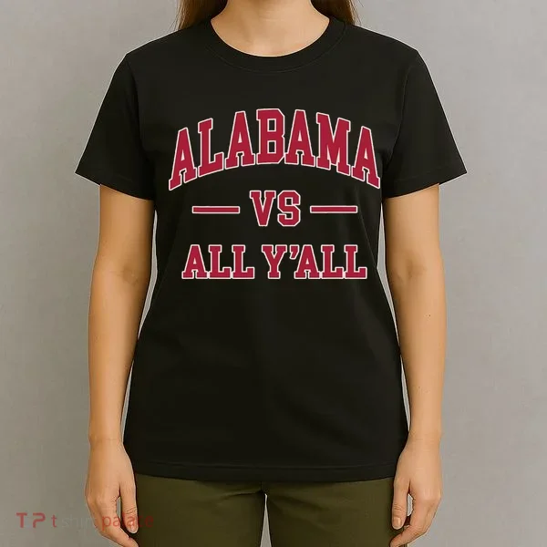 Co. Alabama ' Black Cotton Polyester Blend Modern Classic T-Shirt