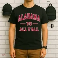 Co. Alabama ' Black Cotton Polyester Blend Modern Classic T-Shirt thumb 6