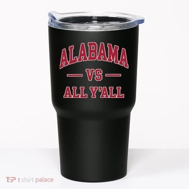 Co. Alabama ' Black Cotton Polyester Blend Modern Classic Tumbler