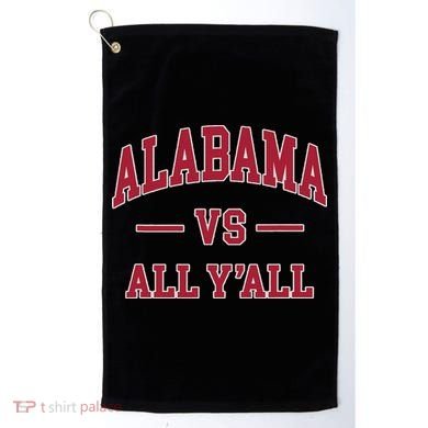 Co. Alabama ' Black Cotton Polyester Blend Modern Classic Golf Towel