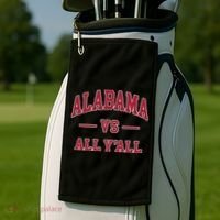 Co. Alabama ' Black Cotton Polyester Blend Modern Classic Golf Towel thumb 2