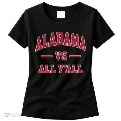 Co. Alabama ' Black Cotton Polyester Blend Modern Classic Women's T-Shirt