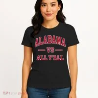 Co. Alabama ' Black Cotton Polyester Blend Modern Classic Women's T-Shirt thumb 4