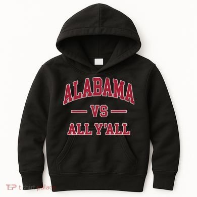Co. Alabama ' Black Cotton Polyester Blend Modern Classic Kids Hoodie
