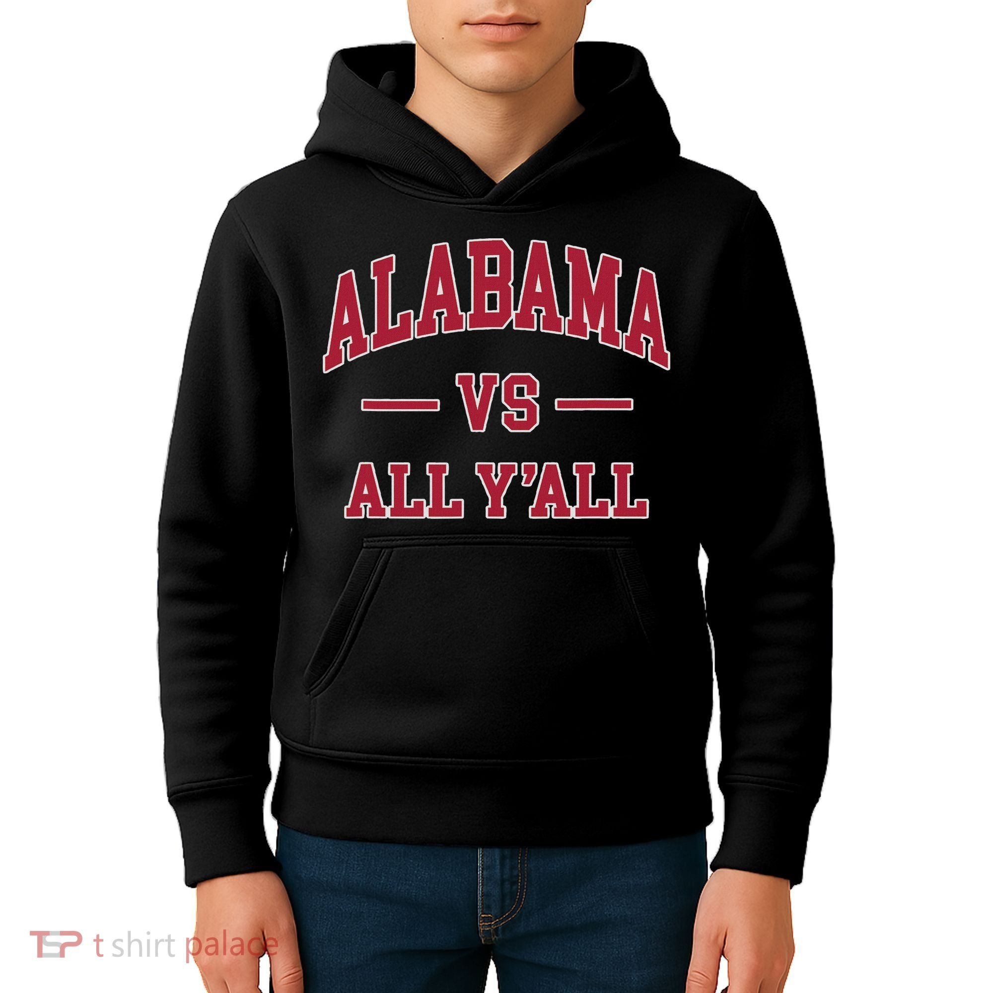 Co. Alabama ' Black Cotton Polyester Blend Modern Classic Kids Hoodie