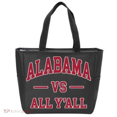 Co. Alabama ' Black Cotton Polyester Blend Modern Classic Tote Bag