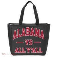 Co. Alabama ' Black Cotton Polyester Blend Modern Classic Tote Bag thumb 0