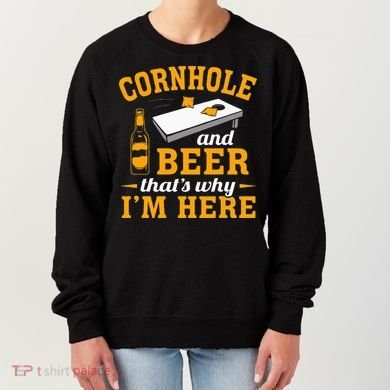Cornhole And Beer Cornhole Player Funny Cornhole Team Women's Sweatshirt