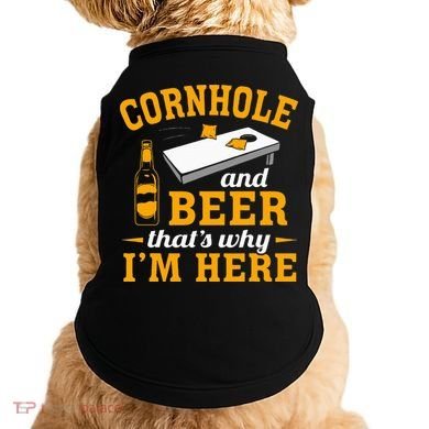 Cornhole And Beer Cornhole Player Funny Cornhole Team Doggie Tank
