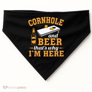 Cornhole And Beer Cornhole Player Funny Cornhole Team USA-Made Doggie Bandana