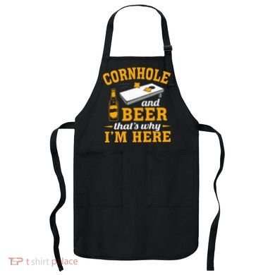 Cornhole And Beer Cornhole Player Funny Cornhole Team Apron