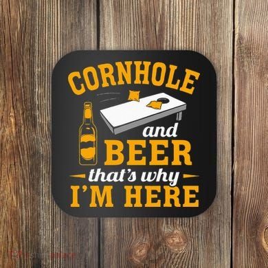Cornhole And Beer Cornhole Player Funny Cornhole Team Coaster