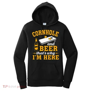 Cornhole And Beer Cornhole Player Funny Cornhole Team Women's Hoodie