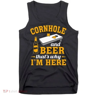 Cornhole And Beer Cornhole Player Funny Cornhole Team Tank Top
