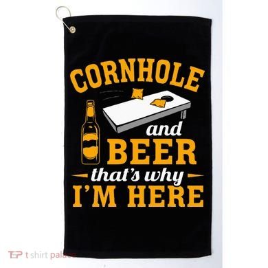 Cornhole And Beer Cornhole Player Funny Cornhole Team Golf Towel
