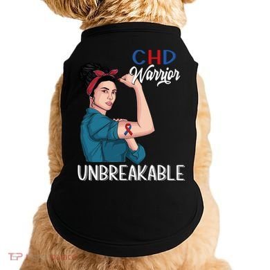 Chd Awareness Congenital Heart Defect Warrior Unbreakable Gift Doggie Tank