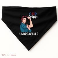 Chd Awareness Congenital Heart Defect Warrior Unbreakable Gift USA-Made Doggie Bandana thumb 0