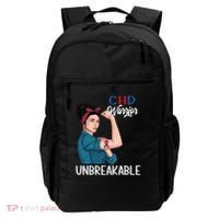 Chd Awareness Congenital Heart Defect Warrior Unbreakable Gift Backpack thumb 0