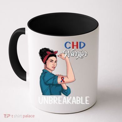 Chd Awareness Congenital Heart Defect Warrior Unbreakable Gift Coffee Mug
