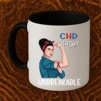 Chd Awareness Congenital Heart Defect Warrior Unbreakable Gift Coffee Mug thumb 2