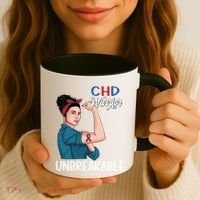 Chd Awareness Congenital Heart Defect Warrior Unbreakable Gift Coffee Mug thumb 3