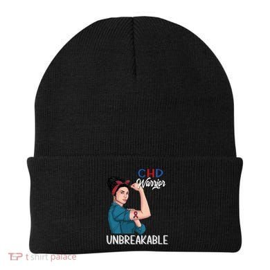 Chd Awareness Congenital Heart Defect Warrior Unbreakable Gift Beanie