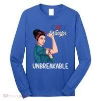 Chd Awareness Congenital Heart Defect Warrior Unbreakable Gift Long Sleeve Shirt thumb 0