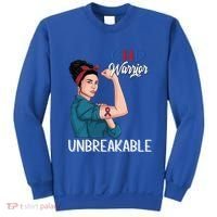 Chd Awareness Congenital Heart Defect Warrior Unbreakable Gift Sweatshirt thumb 0