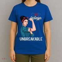 Chd Awareness Congenital Heart Defect Warrior Unbreakable Gift T-Shirt thumb 4
