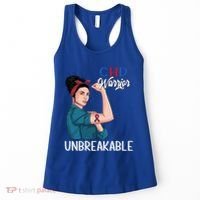 Chd Awareness Congenital Heart Defect Warrior Unbreakable Gift Women's Tank Top thumb 0