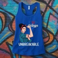 Chd Awareness Congenital Heart Defect Warrior Unbreakable Gift Women's Tank Top thumb 3