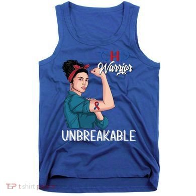 Chd Awareness Congenital Heart Defect Warrior Unbreakable Gift Tank Top