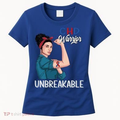Chd Awareness Congenital Heart Defect Warrior Unbreakable Gift Women's T-Shirt
