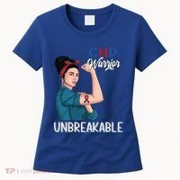 Chd Awareness Congenital Heart Defect Warrior Unbreakable Gift Women's T-Shirt thumb 0