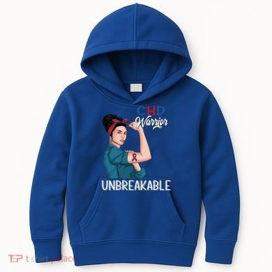 Chd Awareness Congenital Heart Defect Warrior Unbreakable Gift Kids Hoodie