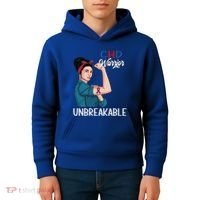 Chd Awareness Congenital Heart Defect Warrior Unbreakable Gift Kids Hoodie thumb 4